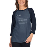Women's "Juno Definition" 3/4 sleeve raglan shirt